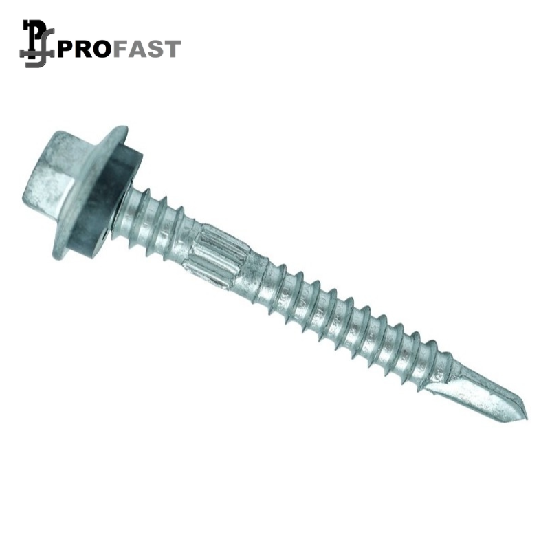 Hexagon Self Drilling Reamer Screw with Bonded Washer (ZP)